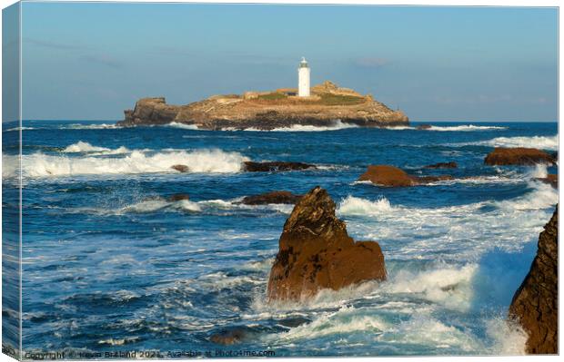 Godrevy lighthouse Canvas Print by Kevin Britland