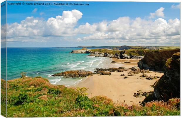 newquay beaches Canvas Print by Kevin Britland