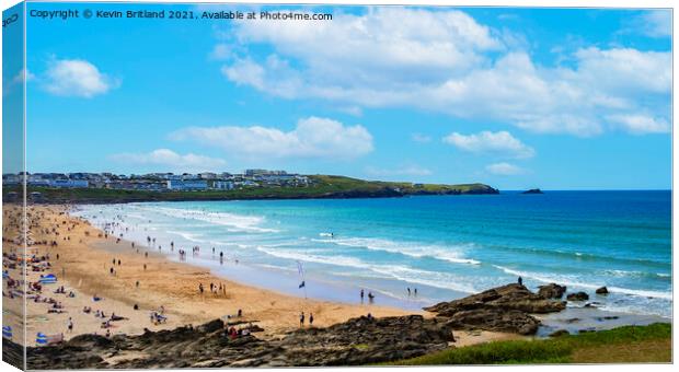 Fistral Beach Newquay Canvas Print by Kevin Britland
