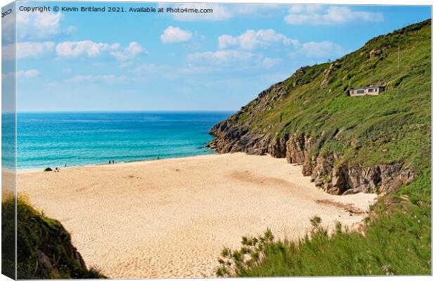 porthcurno beach cornwall Canvas Print by Kevin Britland