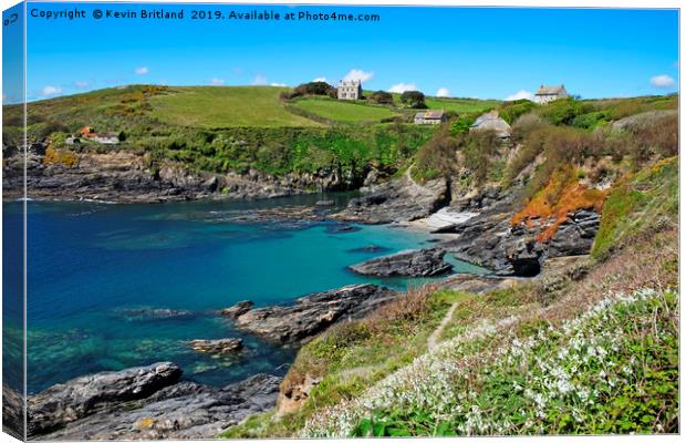 prussia cove cornwall Canvas Print by Kevin Britland