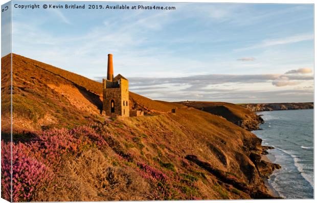 old tin mine cornwall Canvas Print by Kevin Britland