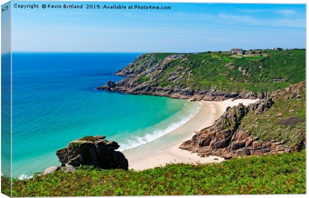 porthcurno cornwall Canvas Print by Kevin Britland