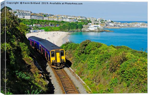 train on st.ives branch line cornwall Canvas Print by Kevin Britland