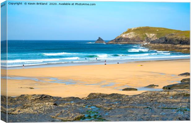 Boobys Bay Cornwall Canvas Print by Kevin Britland