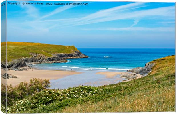 polly joke beach cornwall Canvas Print by Kevin Britland