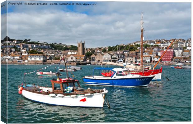 st ives harbour cornwall Canvas Print by Kevin Britland