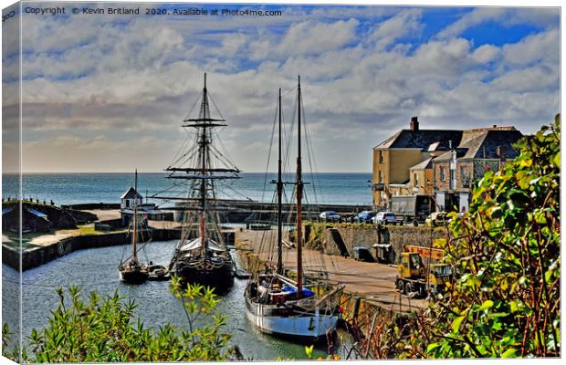 Charlestown Harbour Cornwall Canvas Print by Kevin Britland