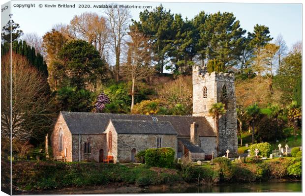 cornish village church Canvas Print by Kevin Britland