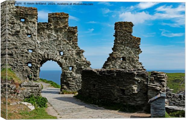 tintagel cornwall Canvas Print by Kevin Britland