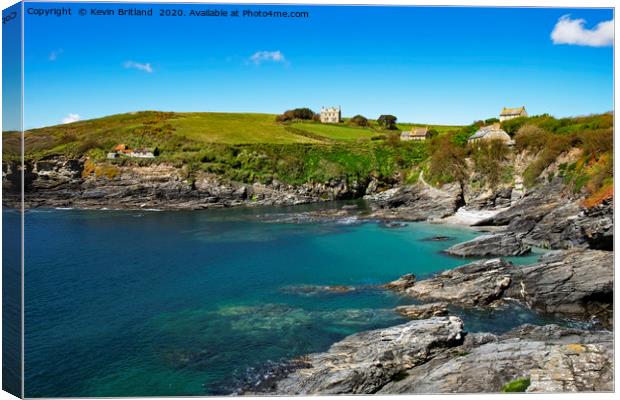 Prussia cove cornwall Canvas Print by Kevin Britland
