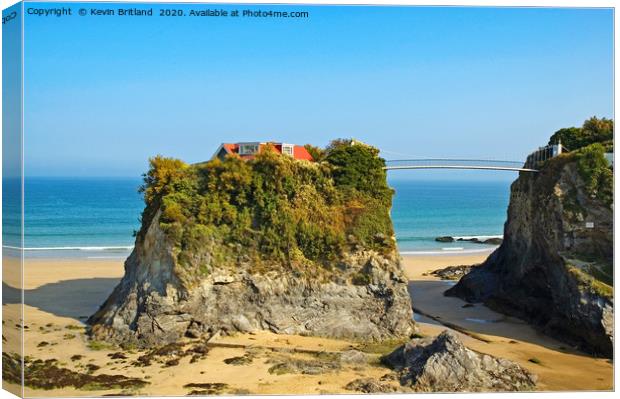 The island house newquay Canvas Print by Kevin Britland