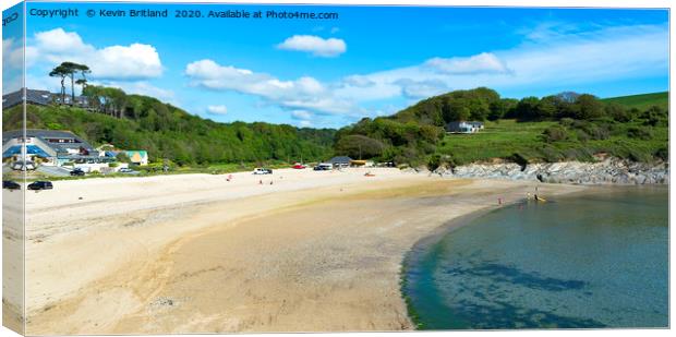 meanporth beach falmouth Canvas Print by Kevin Britland