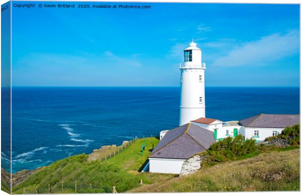 cornish lighthouse Canvas Print by Kevin Britland