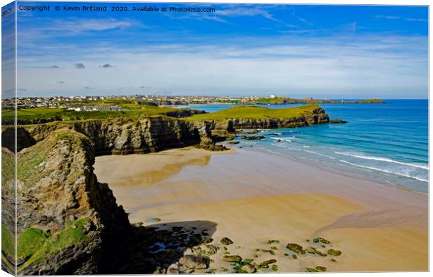 whipsiderry beach newquay  Canvas Print by Kevin Britland