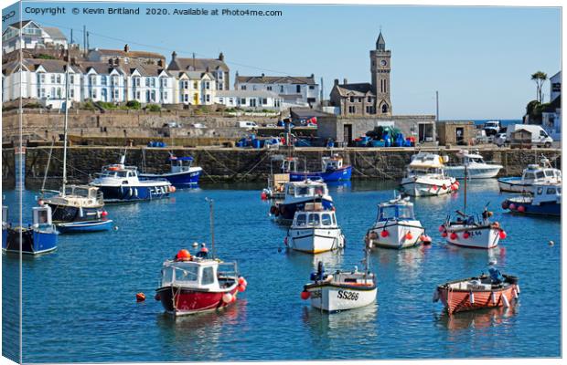 Porthleven Cornwall Canvas Print by Kevin Britland