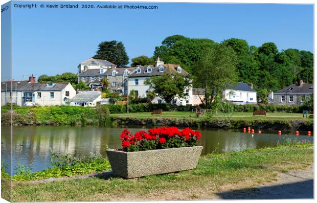 Pentewan village cornwall Canvas Print by Kevin Britland