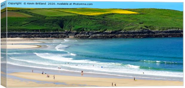 crantock beach cornwall Canvas Print by Kevin Britland