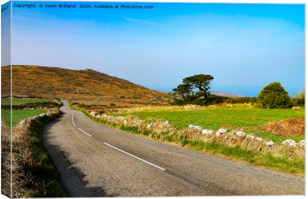 peaceful cornish road Canvas Print by Kevin Britland