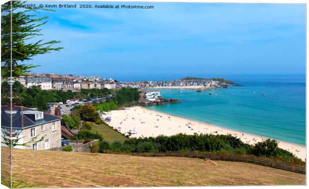 st ives view cornwall Canvas Print by Kevin Britland