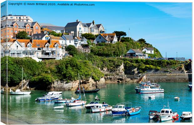 Newquay Harbour Cornwall Canvas Print by Kevin Britland