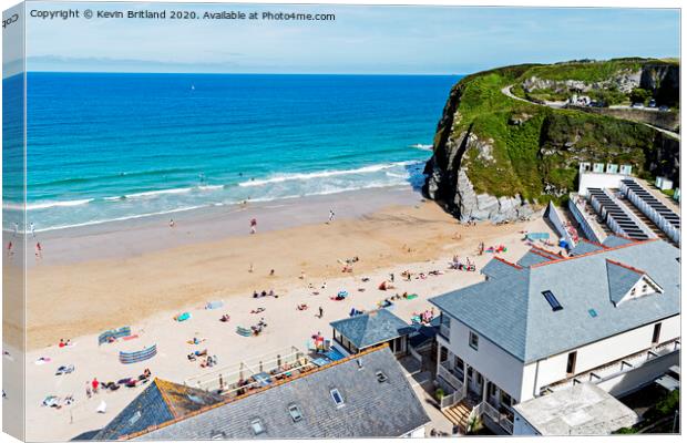 Tolcarne beach newquay Canvas Print by Kevin Britland