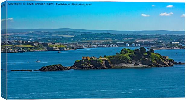 Drakes island plymouth sound Canvas Print by Kevin Britland