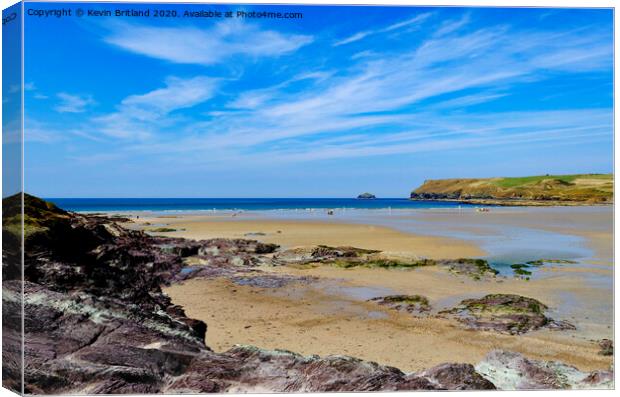 polzeath beach cornwall Canvas Print by Kevin Britland