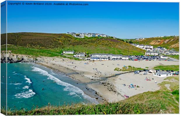 porthtowan beach cornwall Canvas Print by Kevin Britland