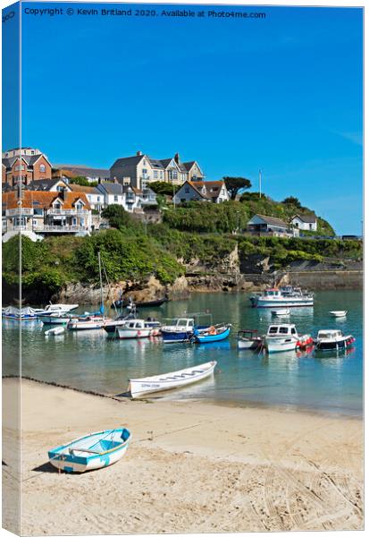 newquay harbour cornwall Canvas Print by Kevin Britland