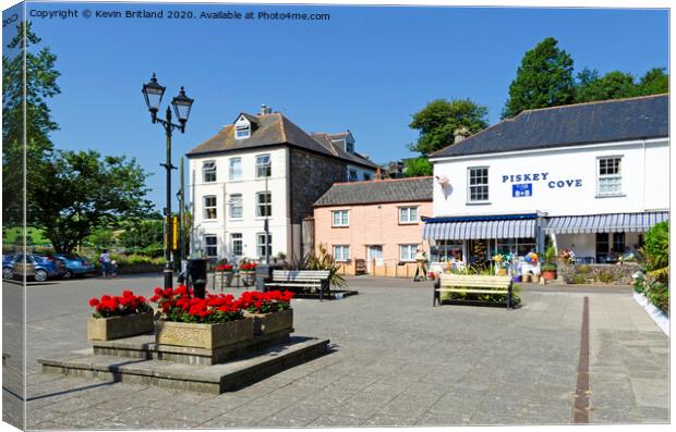 pentewan village cornwall Canvas Print by Kevin Britland