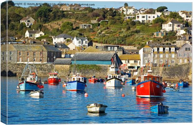 mevagissey harbour cornwall Canvas Print by Kevin Britland