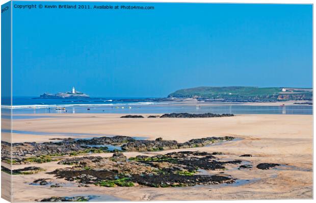 gwithian beach cornwall Canvas Print by Kevin Britland