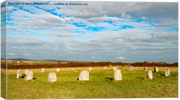 merry maidens stone circle cornwall  Canvas Print by Kevin Britland
