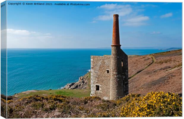 old tin mine cornwall Canvas Print by Kevin Britland