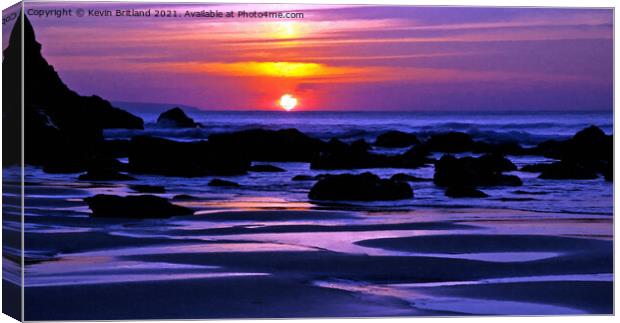 coastal sunset Canvas Print by Kevin Britland