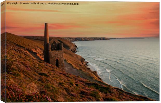 sunset cornwall Canvas Print by Kevin Britland