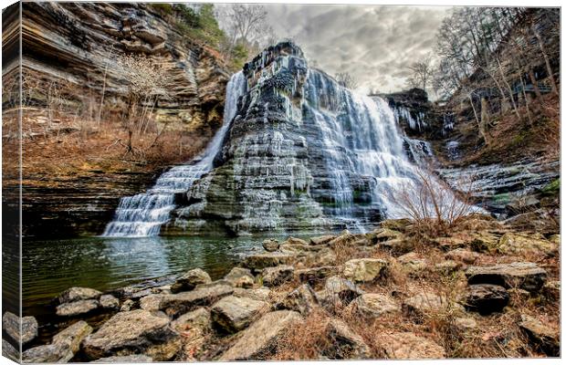 Burgess Falls State Park, Tennessee Canvas Print by Luc Novovitch