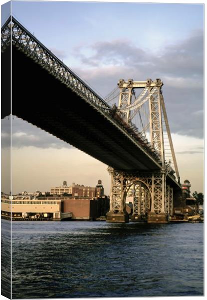 New York Williamsburg Bridge Canvas Print by Luc Novovitch