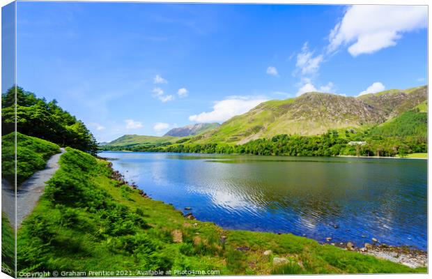 Buttermere Lake and Fell Canvas Print by Graham Prentice