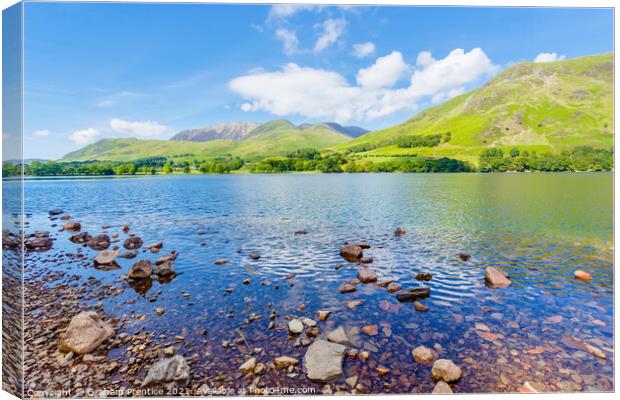 Buttermere Lake District Panorama Canvas Print by Graham Prentice