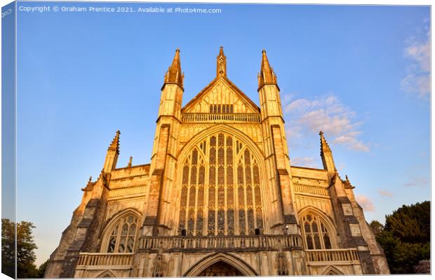 Winchester Cathedral - West Front Canvas Print by Graham Prentice