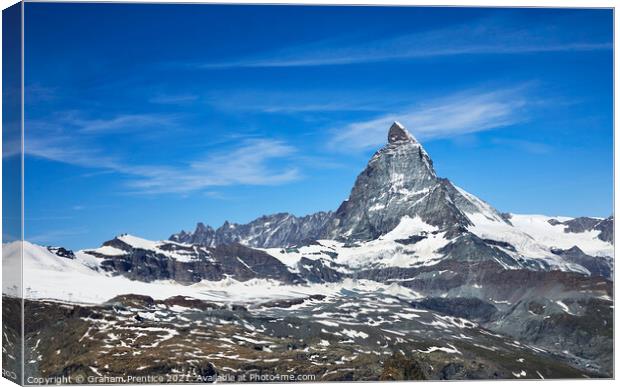 Matterhorn Vista From Gornergrat Canvas Print by Graham Prentice