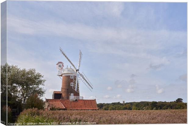 Cley Windmill, Norfolk Canvas Print by Graham Prentice