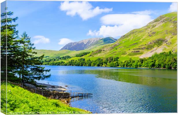 Buttermere and Buttermere Fell Canvas Print by Graham Prentice