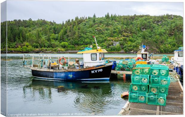 Fishing Boat in Plockton, Scotland Canvas Print by Graham Prentice