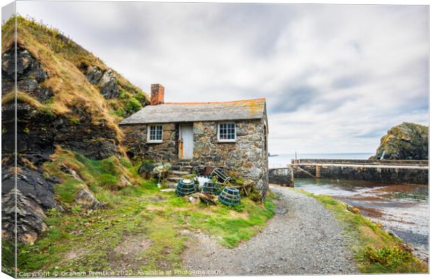 Harbour Cottage, Mullion Cove, Cornwall Canvas Print by Graham Prentice