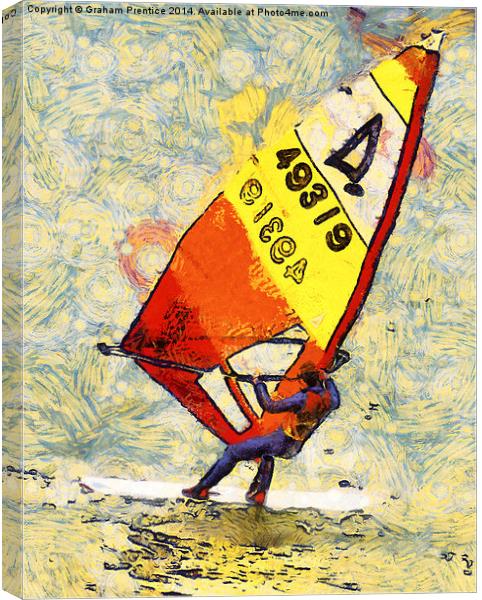 Windsurfer Canvas Print by Graham Prentice