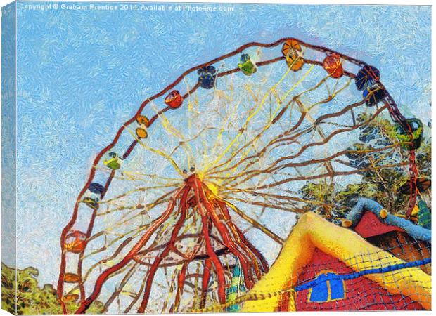 Colourful Ferris Wheel Canvas Print by Graham Prentice
