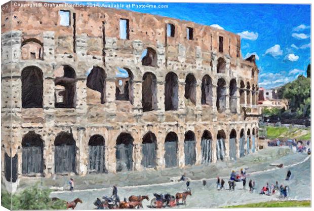 Colosseum, Rome Canvas Print by Graham Prentice